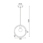 Висяща лампа Netto 1xE27 цимент кръг Ø33xH120 см Lion - Image 2