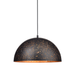 Висяща лампа 1xE27 NETTO PLANETARIO метално черно месинг с корозия Φ40x120 см