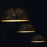 Висяща лампа 1xE27 NETTO PLANETARIO метално черно месинг с корозия Φ40x120 см - Image 2