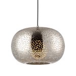 Висяща лампа Netto 1xE27 сребърен метал Φ30x120 см
