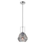 Висяща лампа Netto DIAMONDRA 1xE27 стъкло фиме + хромиран метал Φ18x120 см