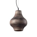 Висяща лампа  1xE27 кафява глина Φ25x120 см