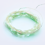 Гирлянда 100 зелени LED на сребрист меден кабел IP44 10 м + 3 м 8 функции 1.8 W