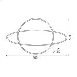 Celestial Body – 108 неонови LED светлини с батерия (3xAA)/USB, червено и студено бяло, IP20, 17,5x2x30 см - Image 2