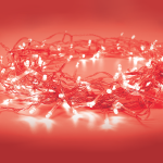 20 LED струнни светлини на батерия (2xAA), червени постоянни, IP20, 190+30 см