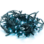 100 LED синя гирлянда на гумя кабел, 10 м, 10 см разстояние, IP44, 1.5 м водеща кабел