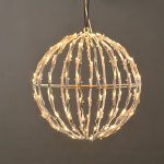 LED струнни светлини мотив 3D топка, 120 LED, топло бяло, IP44, 5 м