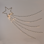LED гирлянда Shooting Star, 5 реда, 150 топли бели LED, 8 функции, IP44, 4.5V DC