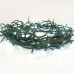 LED гирлянда с 300 светодиода на 5 см студено бяло, 15 м зелена PVC кабел, IP44, до 2 сета