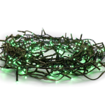 300 LED струнни светлини (на 5 см), зелени, 15 м, 8 функции, IP44, адаптер 31V DC, зелен кабел