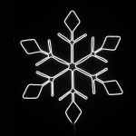 Мотив 'Снежинка' 600 LED неонов светещ маркуч 6 м бял IP44 66x57.5 см