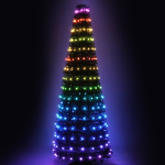 216 LED Octopus низа светлини многоцветни 12 линии x 18 LED 180 см IP44 с адаптер 31VDC и дистанционно