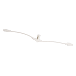 Бял кабелен конектор за Motif 2-wire rope light (1:1), IP44, 0,5 m