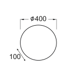 Таванно/стенно осветително тяло D30 ALBATRE бяло стъкло 60W - Image 2
