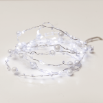LED гирлянда 'Pearl' мотив 20 LED студено бяла сребрист меден кабел батерия 2xAA IP20 2 м + 10 см 1.2 W