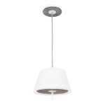 Netto Висяща лампа  1xE27 MDF цимент + бяло метал + тъкан Ø28x80 см