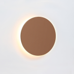 Стенна лампа LED Netto 10W 3000K 800 лм светлокожено кафява MDF кръг Φ22x3,6 см Eclipse - Image 2