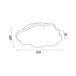 Стенна LED лампа 16W 3000K 1280 лм бял MDF 43x3,5x29 см HOLMA - Image 3