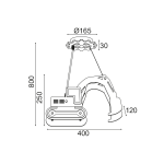 Детска висяща лампа 1xE14 жълто MDF 40x12x80 см VROOM - Image 2