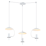Висяща лампа Netto Parachute 3xGU10 бяло метално Ø60x150 см