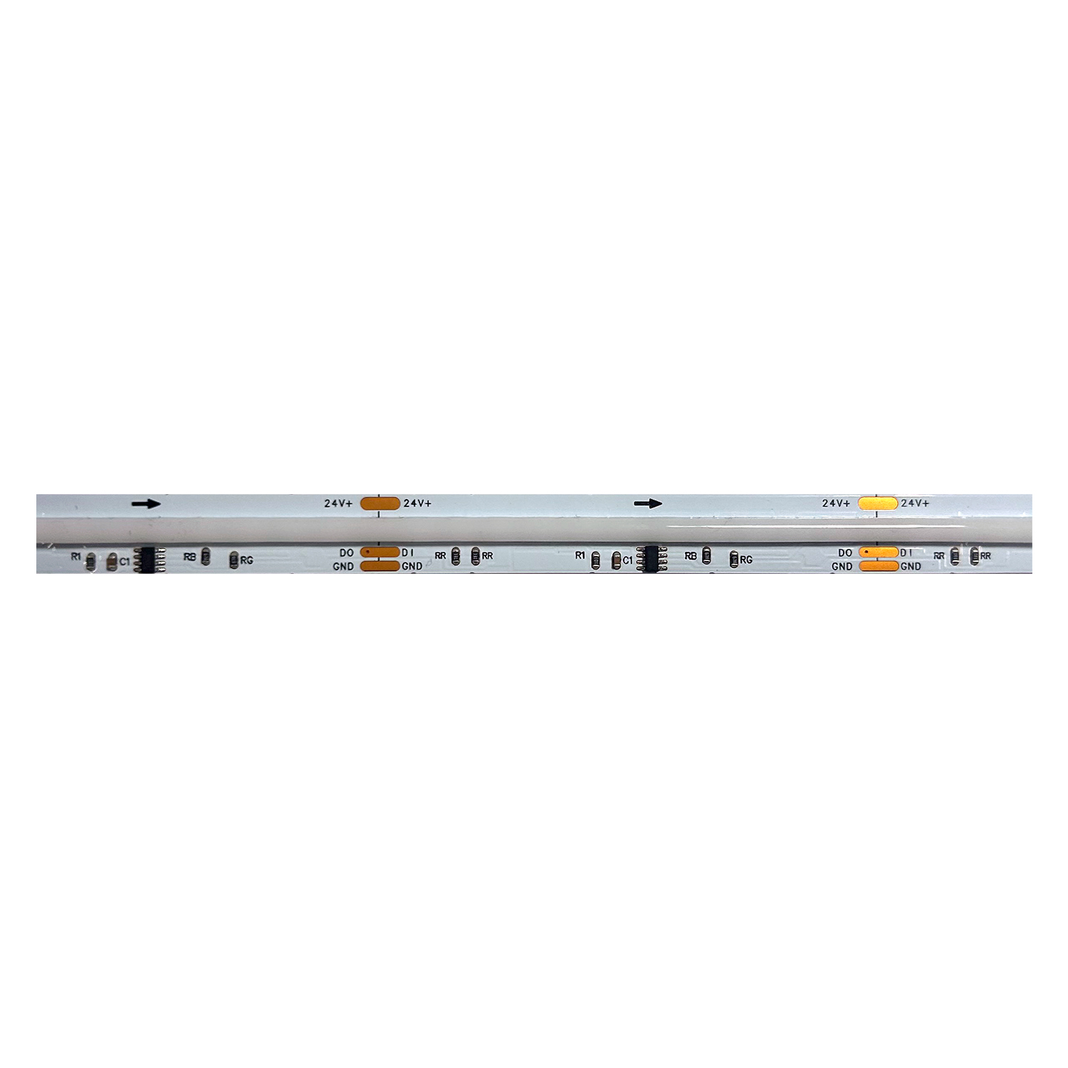 24105CR LED COB лента, червена, 24 V, 10,5 W/m, IP20, 8 mm, 480 LED-а/m, ролка 5 m, 3 години гаранция
- Image 1