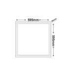P/O LED панел 40 W, 595 × 595 × 50 мм, 3000 K, 3450 lm, 230 V променливо напрежение, Ra 80 - Image 2
