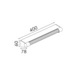 IMPERIAL – СТЕННА ЛАМПА, ПЯСЪЧНО-ЧЕРЕН АЛУМИНИЙ, LED SMD, 9 W, 3000 K, 405 lm, IP20, 400 × 78 × 60 mm - Image 2