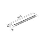 IMPERIAL – СТЕННА ЛАМПА, БРОНЗ И АЛУМИНИЙ, LED SMD, 9 W, 3000 K, 540 LM, IP44, 600 × 78 × 60 mm - Image 2