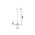 LOFTY – Висяща лампа, цвят „пясъчно-златен“, алуминий, LED SMD, 12 W, 2700 К, 912 LM, IP20, Φ450 × 1500 мм - Image 2