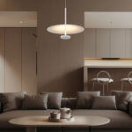 LOFTY – Висяща лампа, цвят „пясъчно-златен“, алуминий, LED SMD, 12 W, 2700 К, 912 LM, IP20, Φ450 × 1500 мм - Image 3