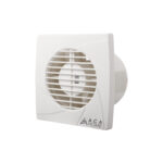 Вентилатор за изсмукване, бял, от пластмаса, с 7 перки, 12 W, 220–240 V, без кабел, 140 × 140 × 117 мм