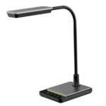 НАСТОЛНА ЛАМПА, ЧЕРНА, ABS, LED SMD, 7 W, CCT 3000 K–4000 K–6000 K, IP20
