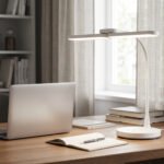НАСТОЛНА ЛАМПА  БЯЛА ABS+ СИЛИКОН LED SMD 8 W 300 LM CCT 3000 K–3800 K–5700 K IP20 - Image 2