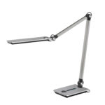 НАСТОЛНА ЛАМПА ОТ СРЕБЪРЕН АЛУМИНИЙ + ABS, LED SMD, 9 W, 600 LM, CCT 3000 K–4000 K–5700 K, IP20