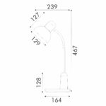 НАСТОЛНА ЛАМПА ОТ ЧЕРЕН АЛУМИНИЙ + ABS, LED SMD 8 W, 400 LM, CCT 3000 K–3800 K–5700 K, IP20 - Image 3