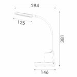 Офисна лампа от черен пластмасов корпус + силикон, LED SMD, 8 W, 300 lm, CCT 3000 K–3800 K–5700 K, IP20 - Image 3