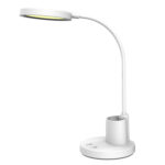 НАСТОЛНА ЛАМПА, БЯЛА, ABS+СИЛИКОН, LED SMD, 8 W, 300 LM, CCT 3000 K–3800 K–5700 K, IP20