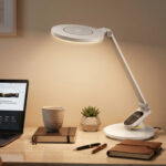 НАСТОЛНА ЛАМПА, МЕТАЛИЧНО СИВА, ABS, LED SMD, 10 W, 550 LM, CCT 3000 K–4000 K–5700 K, IP20 - Image 2