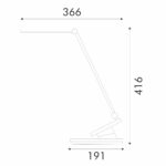 НАСТОЛНА ЛАМПА, МЕТАЛИЧНО СИВА, ABS, LED SMD, 10 W, 550 LM, CCT 3000 K–4000 K–5700 K, IP20 - Image 3