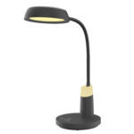 НАСТОЛНА ЛАМПА, ЧЕРНА, ABS+ СИЛИКОН, LED SMD, 10 W, 500 LM, CCT 3000 K–3800 K–5700 K, IP20