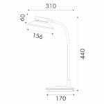 НАСТОЛНА ЛАМПА, БЯЛА, ABS+ СИЛИКОН, LED SMD, 10 W, 500 lm, CCT 3000 K–3800 K–5700 K, IP20 - Image 3