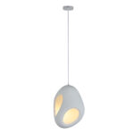 ВИСЯЩА ЛАМПА ОТ ЖЕЛЯЗО И ПОЛИСТИРОЛ (PS), БЯЛА, 1*E27, 60 W, IP20, D270*H1500