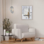 ВИСЯЩА ЛАМПА ОТ ЖЕЛЯЗО И ПОЛИСТИРОЛ (PS), СИВА, 1*E27, 60 W, IP20   Д270*В1500 - Image 2