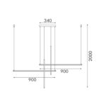 ВИСЯЩА ЛАМПА, ПЯСЪЧНО-ЧЕРЕН АЛУМИНИЙ + МЕТАЛ + СИЛИКОН, LED SMD, 36 W, 3000 K, 1700 lm, IP20 - Image 3