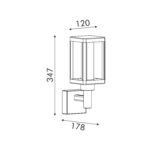Външна стенна лампа 12 W, 780 LM, 3000 K, IP65, черна - Image 2