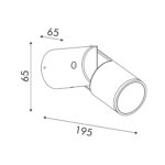 Външна стенна лампа GU10 IP65, черна - Image 2