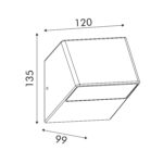 Външна стенна лампа 12 W, 860 LM, 3000 K, IP65, черна - Image 2