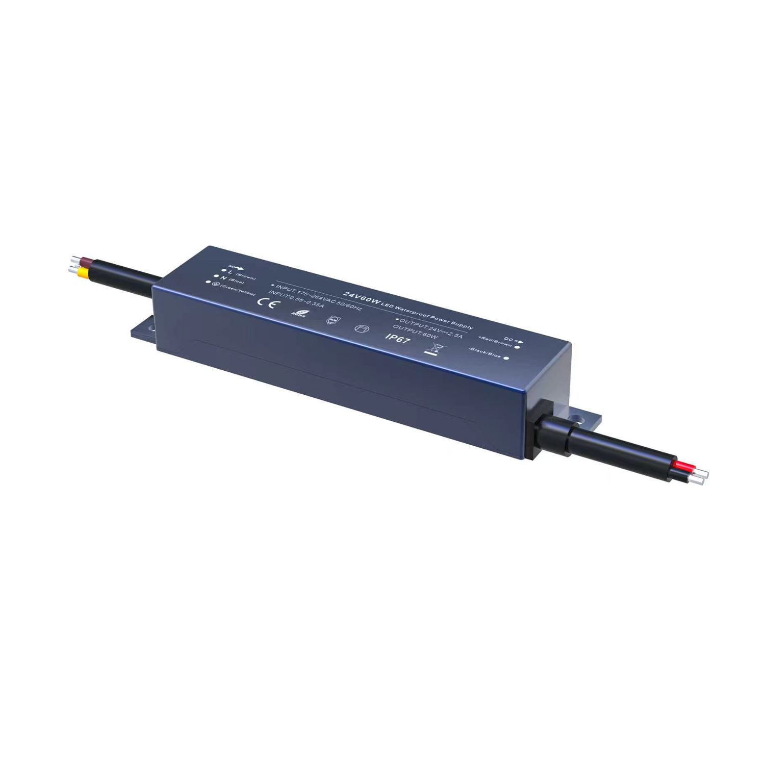 WP60CV24 ВОДОУСТОЙЧИВ ЗАХРАНВАЩ БЛОК 24 V, 60 W, 2,5 A, IP67 - Image 1